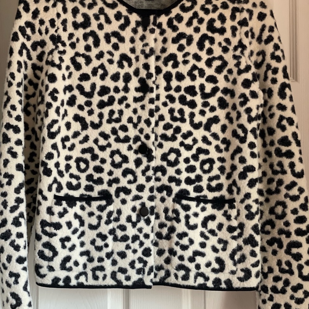 Ann Taylor Leopard Print Sweater/Jacket, Size S